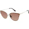 Isaac Mizrahi New York 52mm Round Sunglasses In Brown
