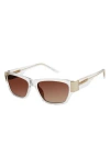 Isaac Mizrahi New York 53mm Rectangle Sunglasses In Clear