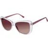 Isaac Mizrahi New York 56mm Oval Sunglasses In Clear
