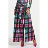 Isaac Mizrahi New York Belted Palazzo Pants In Multi