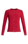 Isaac Mizrahi New York Button Detail Knit Top In Red