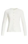 Isaac Mizrahi New York Button Detail Knit Top In White