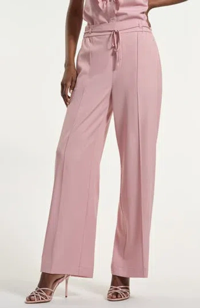 Isaac Mizrahi New York Cotton Chambray Pull-on Pants In Brown