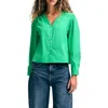 Isaac Mizrahi New York Cotton V-neck Button-up Shirt