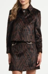 Isaac Mizrahi New York Faux Fur Crop Jacket In Brown
