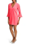Isaac Mizrahi New York Flare Sleeve Sheath Dress In Pink