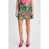 Isaac Mizrahi New York Floral Sequin Miniskirt