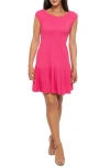 Isaac Mizrahi New York Flounce Jacquard Knit Dress