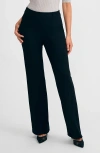 Isaac Mizrahi New York High Waist Flare Pants In Black