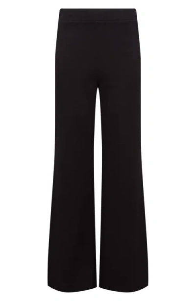 Isaac Mizrahi New York High Waist Wide Leg Pants In Black