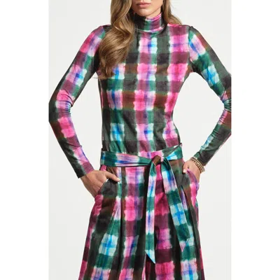 Isaac Mizrahi New York Layering Turtleneck Top In Transparent