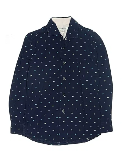Pre-owned Isaac Mizrahi New York Kids' Long Sleeve Button Down Shirt In Blue