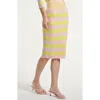 Isaac Mizrahi New York Mixed Stripe Knit Skirt In Multi