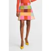 Isaac Mizrahi New York Multicolor Patchwork Skirt In Pink Multi
