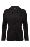 Isaac Mizrahi New York Notched Lapel Jacket In Black