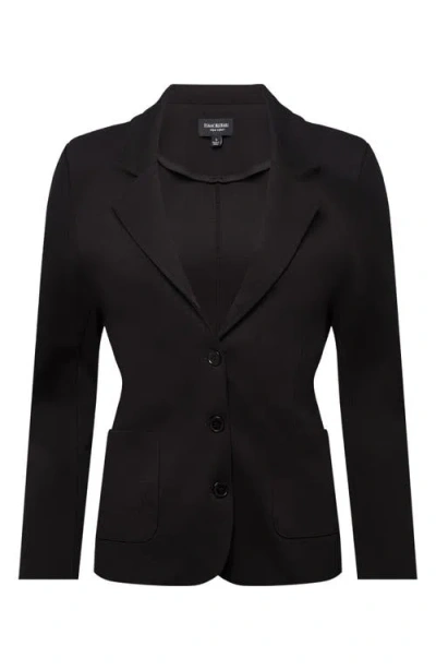 Isaac Mizrahi New York Notched Lapel Jacket In Black