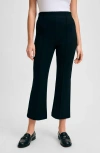 Isaac Mizrahi New York Ponte Ankle Kick Flare Pants In Black