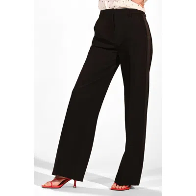 Isaac Mizrahi New York Ponte Tuxedo Pants In Black