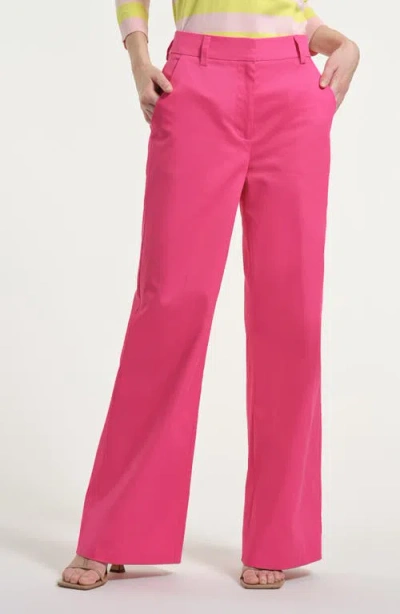 Isaac Mizrahi New York Sateen Pants In Pink