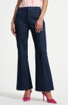 Isaac Mizrahi New York Seamed Flare Jeans In Multi