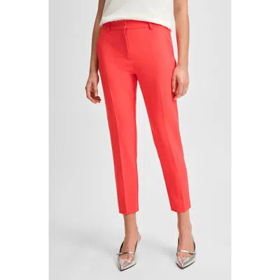 Isaac Mizrahi New York Slim Ankle Straight Leg Pants In Pink