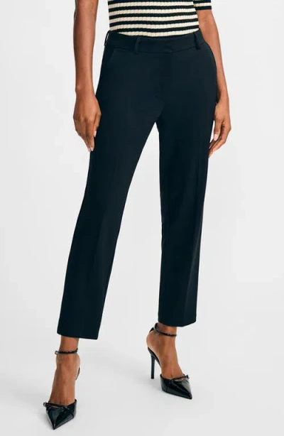 Isaac Mizrahi New York Slim Straight Leg Pants In Black