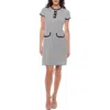Isaac Mizrahi New York Striped Ponte Sheath Dress