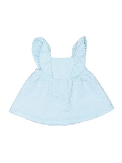 Pre-owned Isaac Mizrahi New York Babies' Tank Top Blue Ruffles Neckline Tops