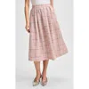 Isaac Mizrahi New York Tweed Midi Skirt In Multi