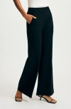 Isaac Mizrahi New York Wide Leg Ponte Pants In Green