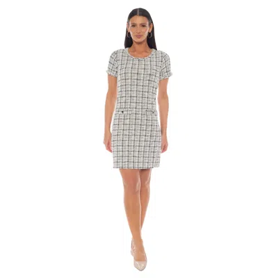 Isaac Mizrahi Self Braid Flap Pocket Boucle Dress In Multi