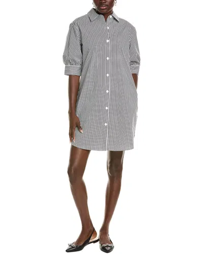 Isaac Mizrahi Short Sleeve Shirtdress In Grey