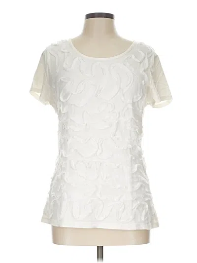 Pre-owned Isaac Mizrahi Short Sleeve T-shirt In Ivory