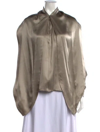 Pre-owned Isaac Mizrahi Silk Sleeveless Top In Neutrals