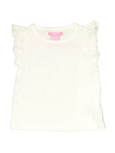 Pre-owned Isaac Mizrahi Kids' Sleeveless Top Ivory Ruffles Neckline Tops In White