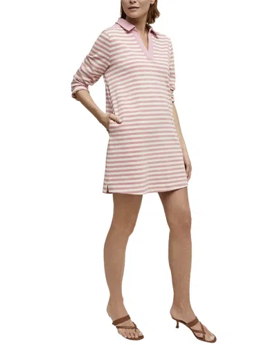 Isaac Mizrahi Stripe Polo Dress In Pink