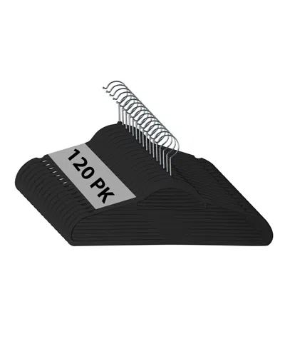Isaac Mizrahi Velvet Hangers, Pack Of 120 In Black