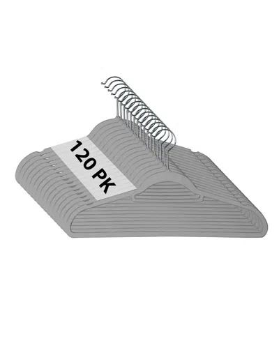 Isaac Mizrahi Velvet Hangers, Pack Of 120 In Gray