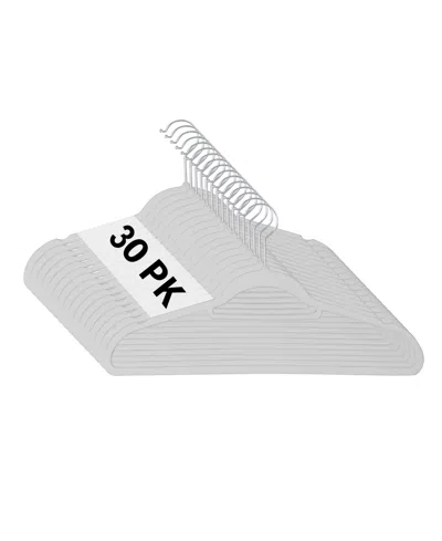 Isaac Mizrahi Velvet Hangers, Pack Of 30 In White