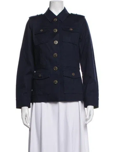 Pre-owned Isaac Mizrahi Vintage Utility Jacket In Blue