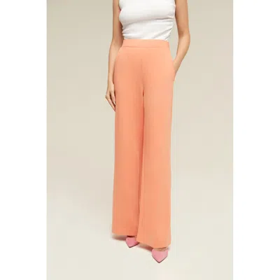 Isaac Mizrahi Wide Leg Ponte Pants In Orange