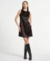 Isaac Mizrahi Women's A-line Crewneck Shift Dress In Animal Print
