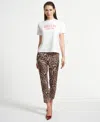 Isaac Mizrahi Women's Crewneck Graphic Top In White