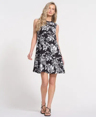 Isaac Mizrahi Women's Crewneck Sleeveless Dress In Black
