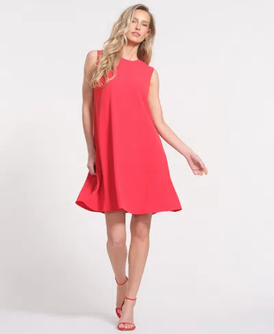 Isaac Mizrahi Women's Crewneck Sleeveless Dress In Red