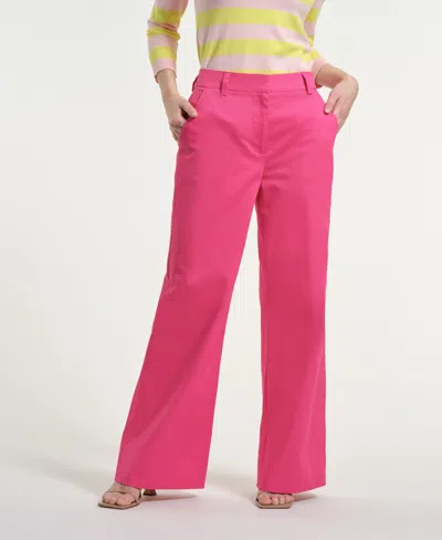 Isaac Mizrahi Women's High-rise Trousers In Pink
