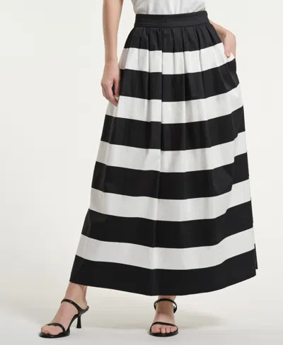 Isaac Mizrahi Women's Printed Maxi Skirt In Black