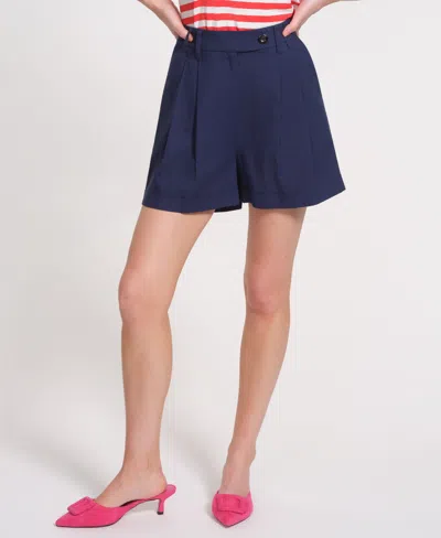 Isaac Mizrahi Women's Relaxed-fit Shorts In Blue