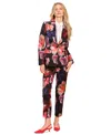 Isaac Mizrahi Women's Satin Tuxedo Long Sleeves Jacket In Multi