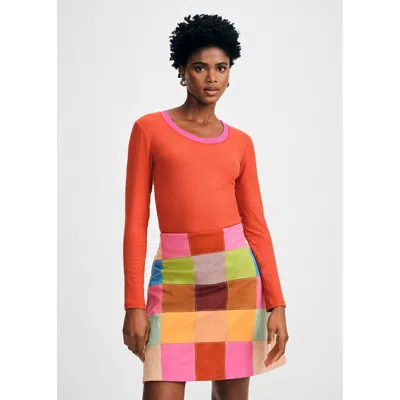 Isaac Mizrahi Women's Scoop Neck Rib Top In Multi